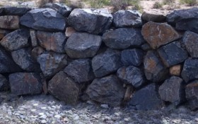 Subdivision Blue Stone Retaining Wall